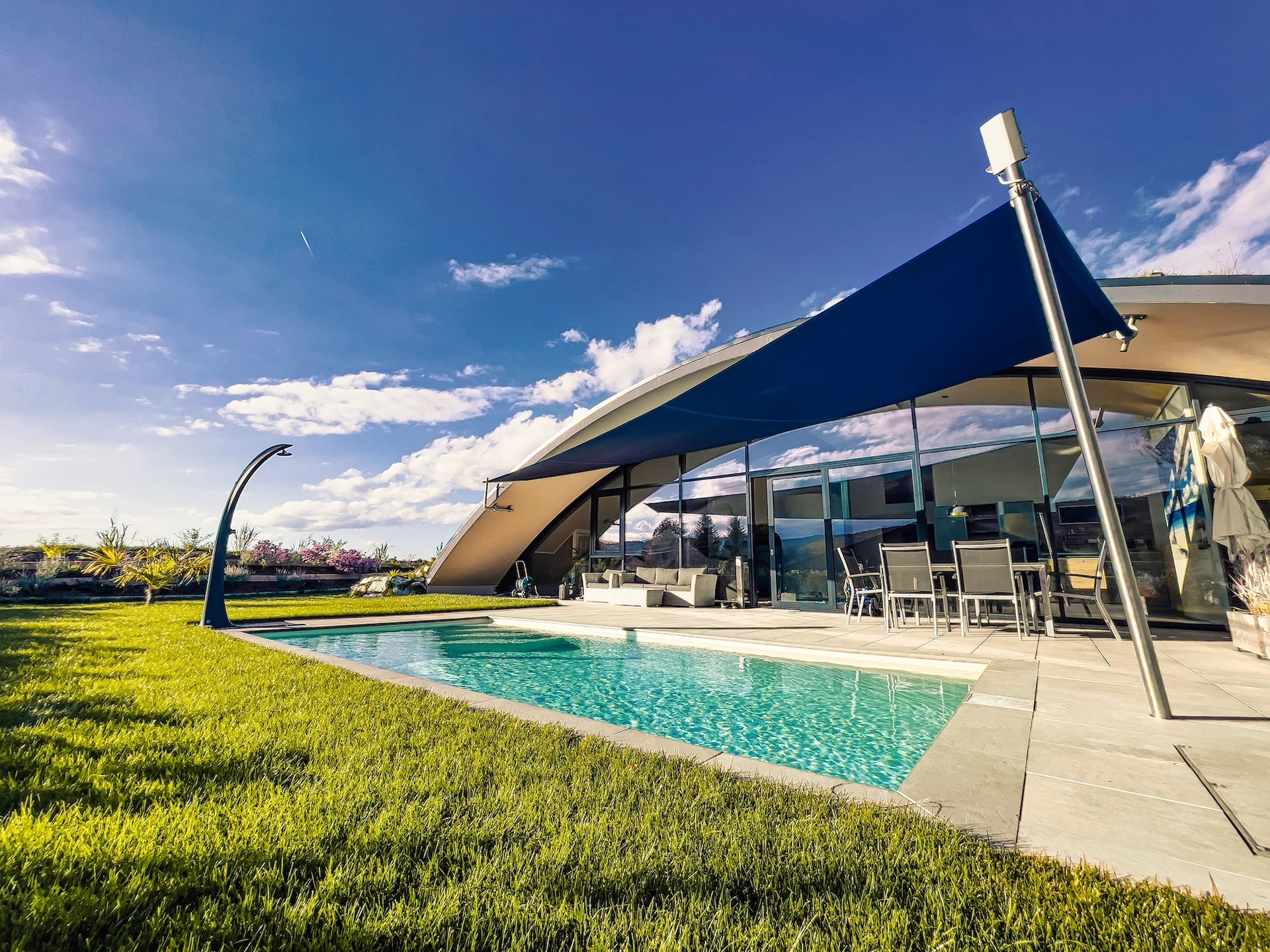 42 LET Bogenhaus Sonnensegel Elektrisch SDR 13