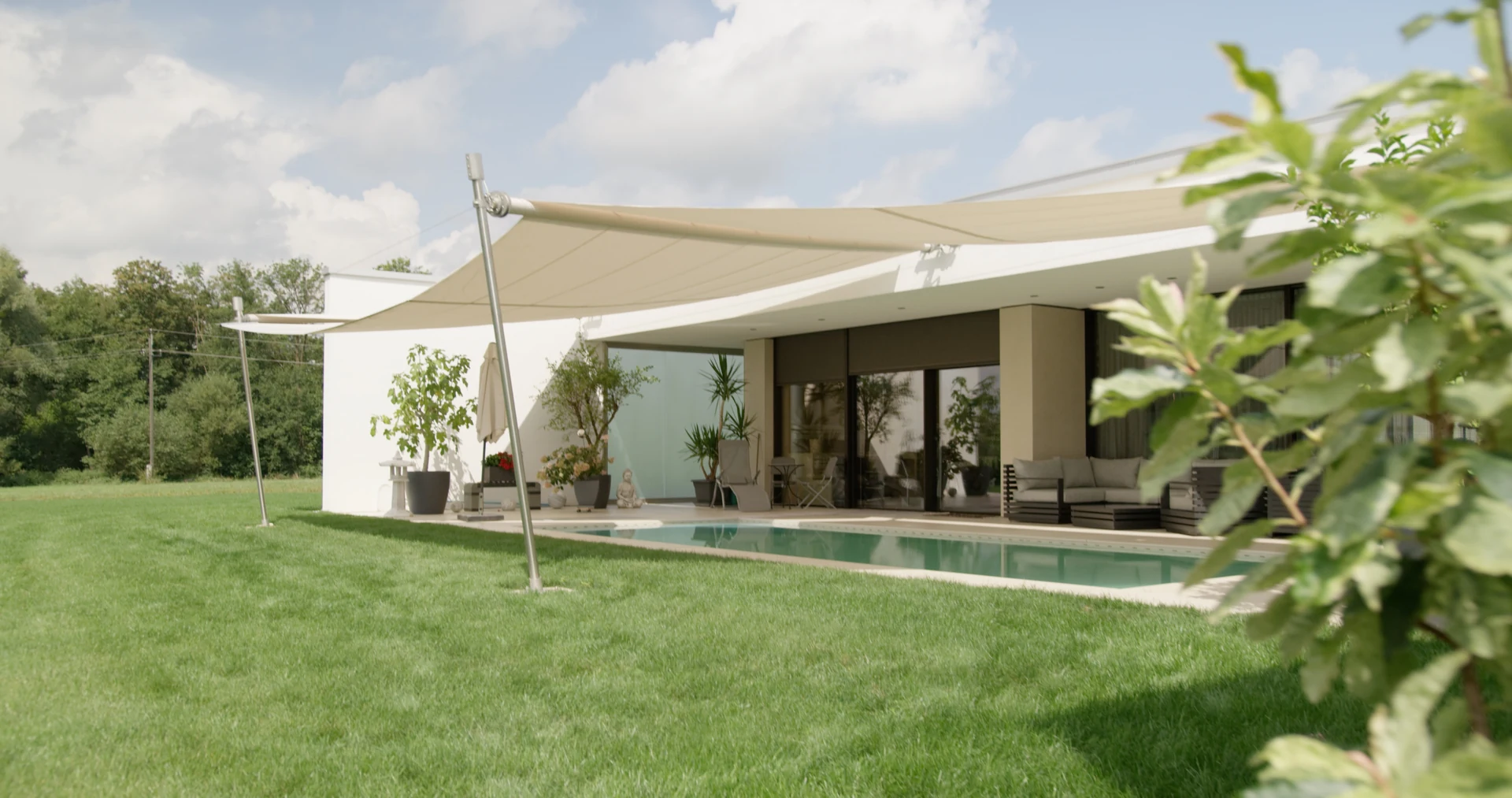 58 LET Sonnensegel Pool Aufrollbar DDR SDR 15